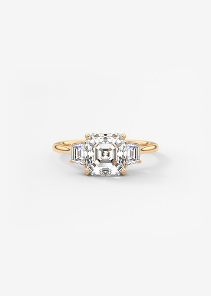 Oval Solitaire With Raised Basket Gallery Lab Grown Diamond Engagement Ring