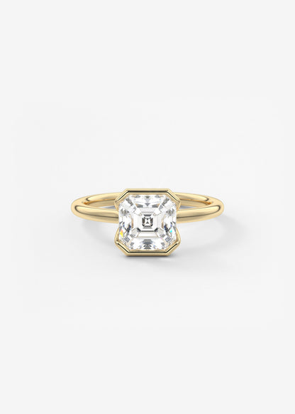 Oval Solitaire With Raised Basket Gallery Lab Grown Diamond Engagement Ring