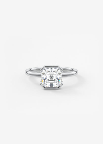 Oval Solitaire With Raised Basket Gallery Lab Grown Diamond Engagement Ring