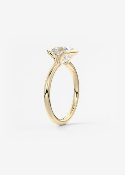 Oval Solitaire With Raised Basket Gallery Lab Grown Diamond Engagement Ring