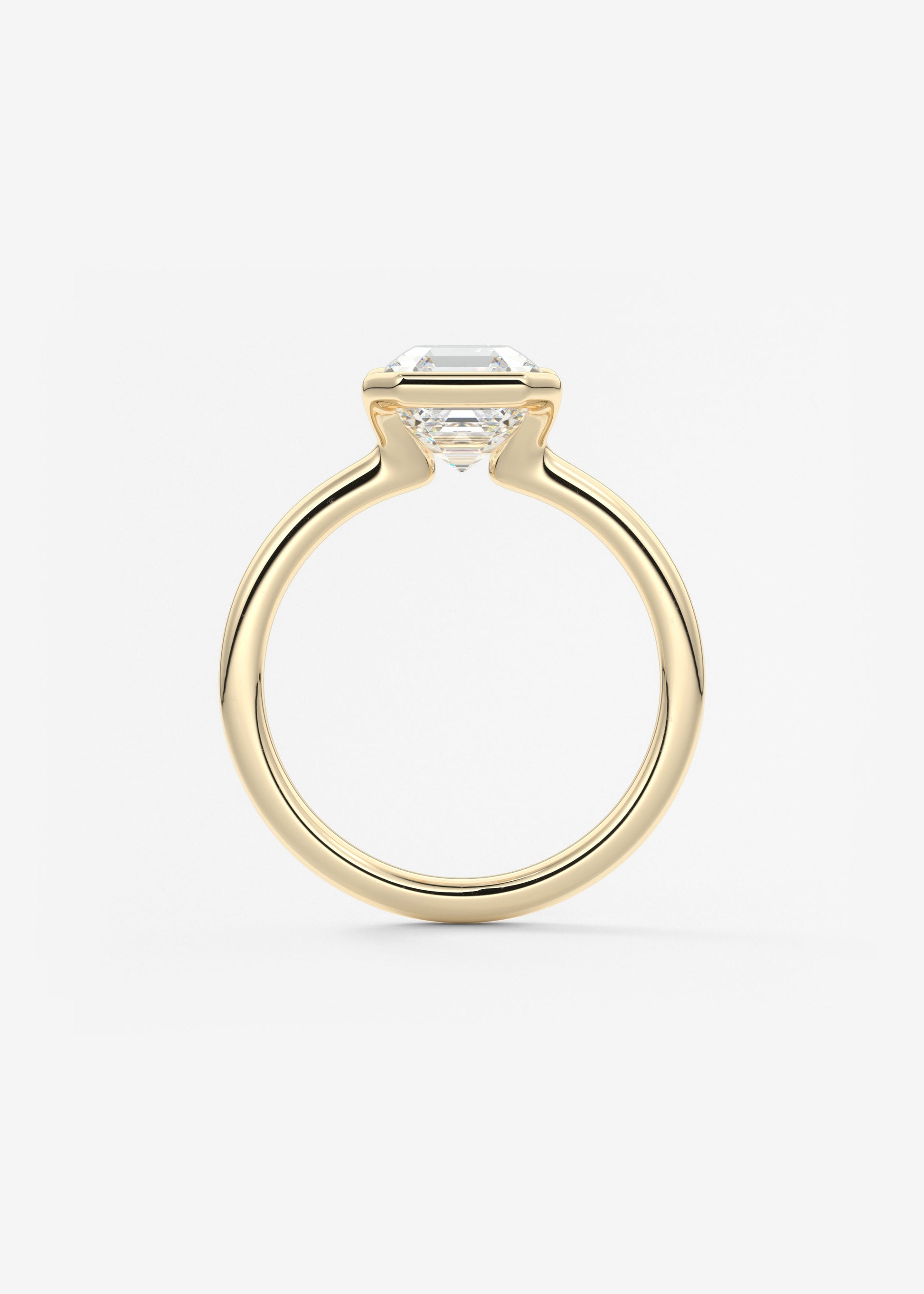 Oval Solitaire With Raised Basket Gallery Lab Grown Diamond Engagement Ring
