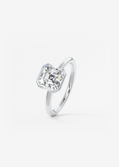 Oval Solitaire With Raised Basket Gallery Lab Grown Diamond Engagement Ring