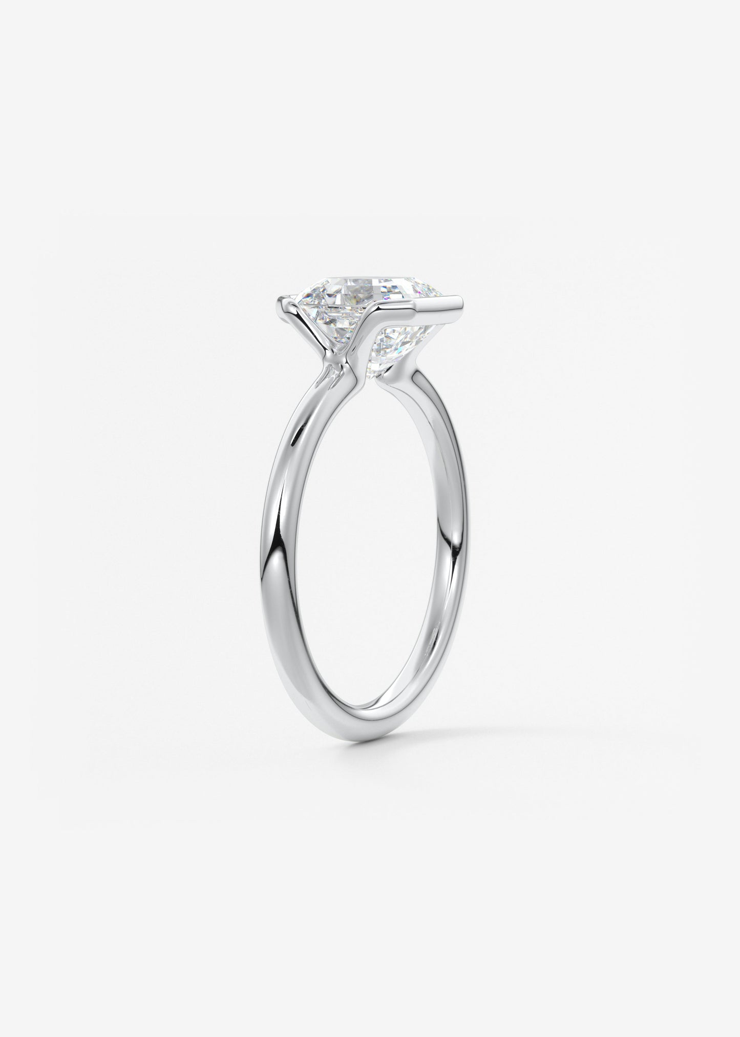 Oval Solitaire With Raised Basket Gallery Lab Grown Diamond Engagement Ring