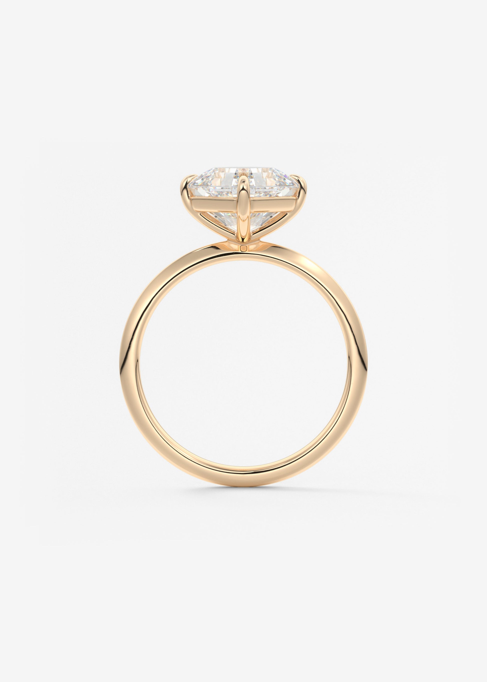 Oval Solitaire With Raised Basket Gallery Lab Grown Diamond Engagement Ring