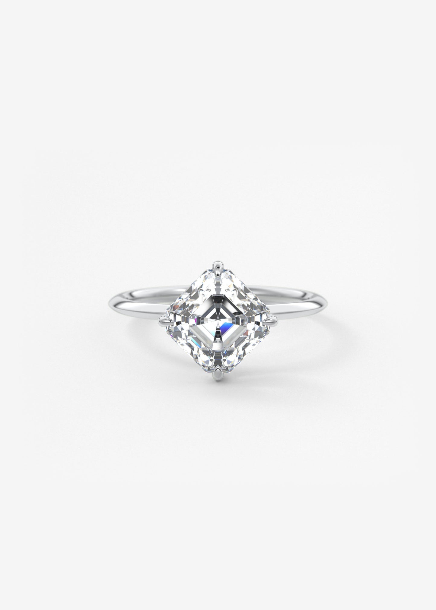 Oval Solitaire With Raised Basket Gallery Lab Grown Diamond Engagement Ring