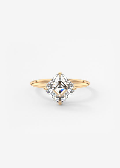 Oval Solitaire With Raised Basket Gallery Lab Grown Diamond Engagement Ring
