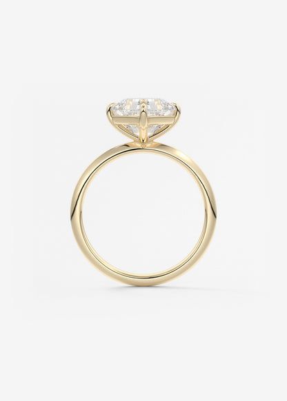 Oval Solitaire With Raised Basket Gallery Lab Grown Diamond Engagement Ring