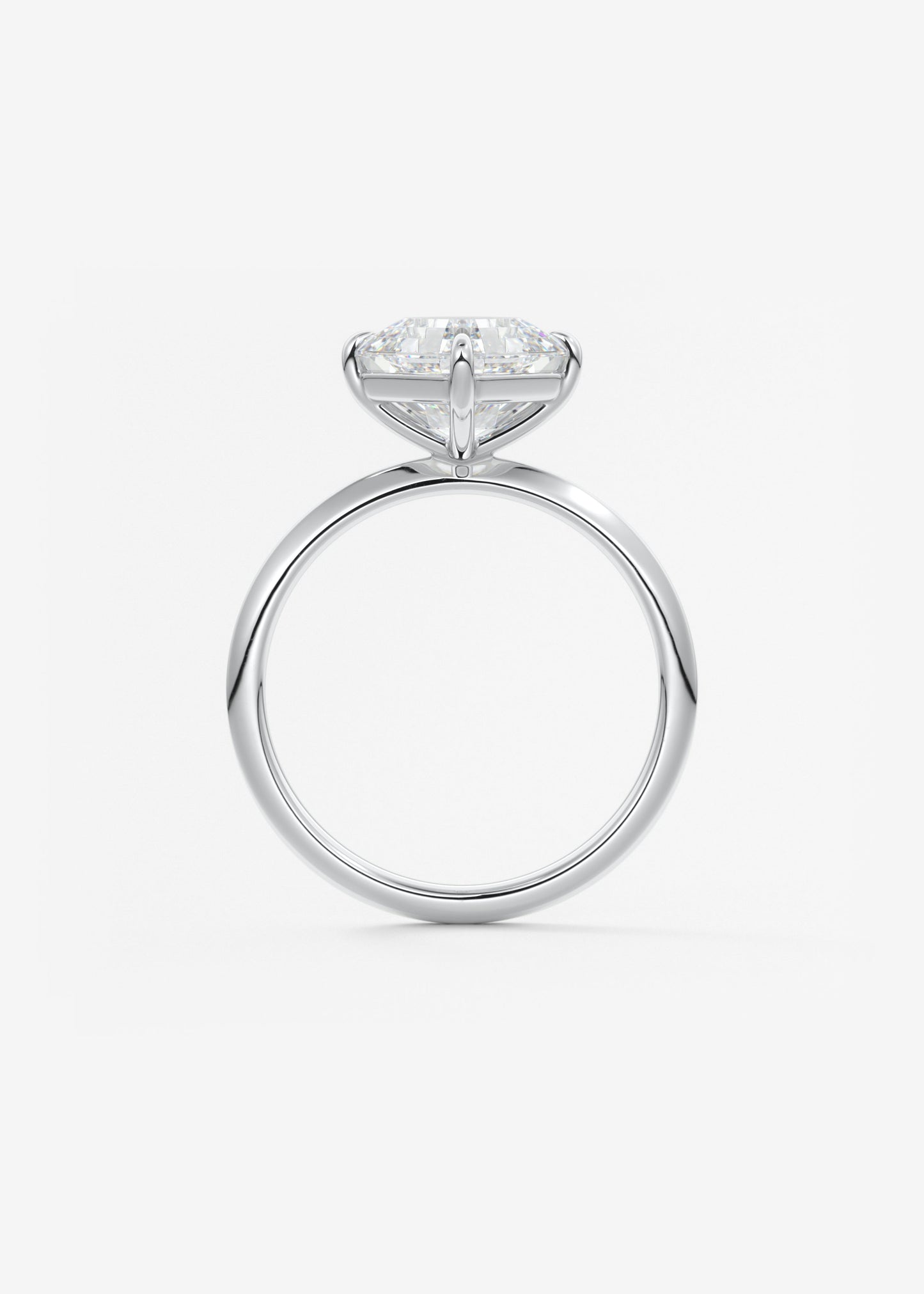 Oval Solitaire With Raised Basket Gallery Lab Grown Diamond Engagement Ring