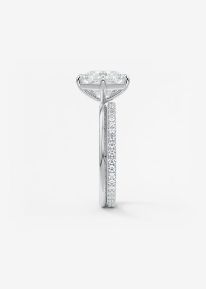 Oval Solitaire With Raised Basket Gallery Lab Grown Diamond Engagement Ring