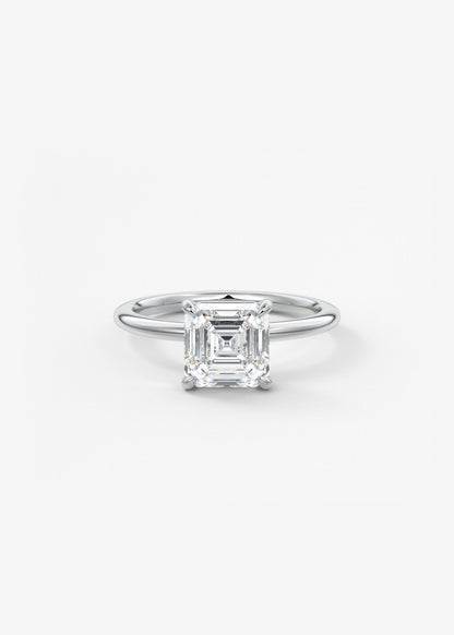 Oval Solitaire With Raised Basket Gallery Lab Grown Diamond Engagement Ring
