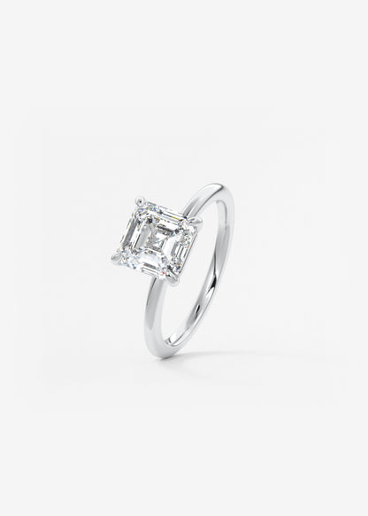 Oval Solitaire With Raised Basket Gallery Lab Grown Diamond Engagement Ring