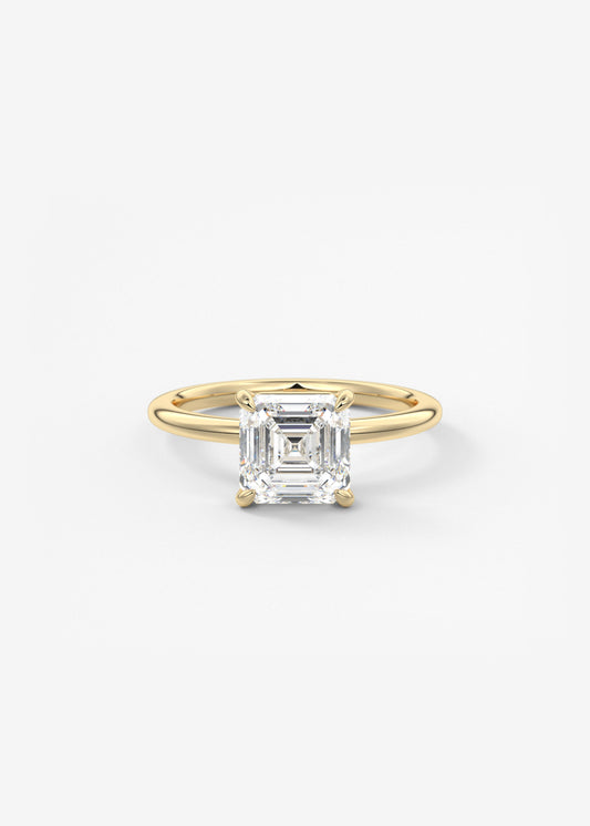 Oval Solitaire With Raised Basket Gallery Lab Grown Diamond Engagement Ring
