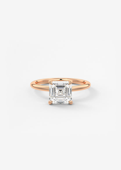 Oval Solitaire With Raised Basket Gallery Lab Grown Diamond Engagement Ring