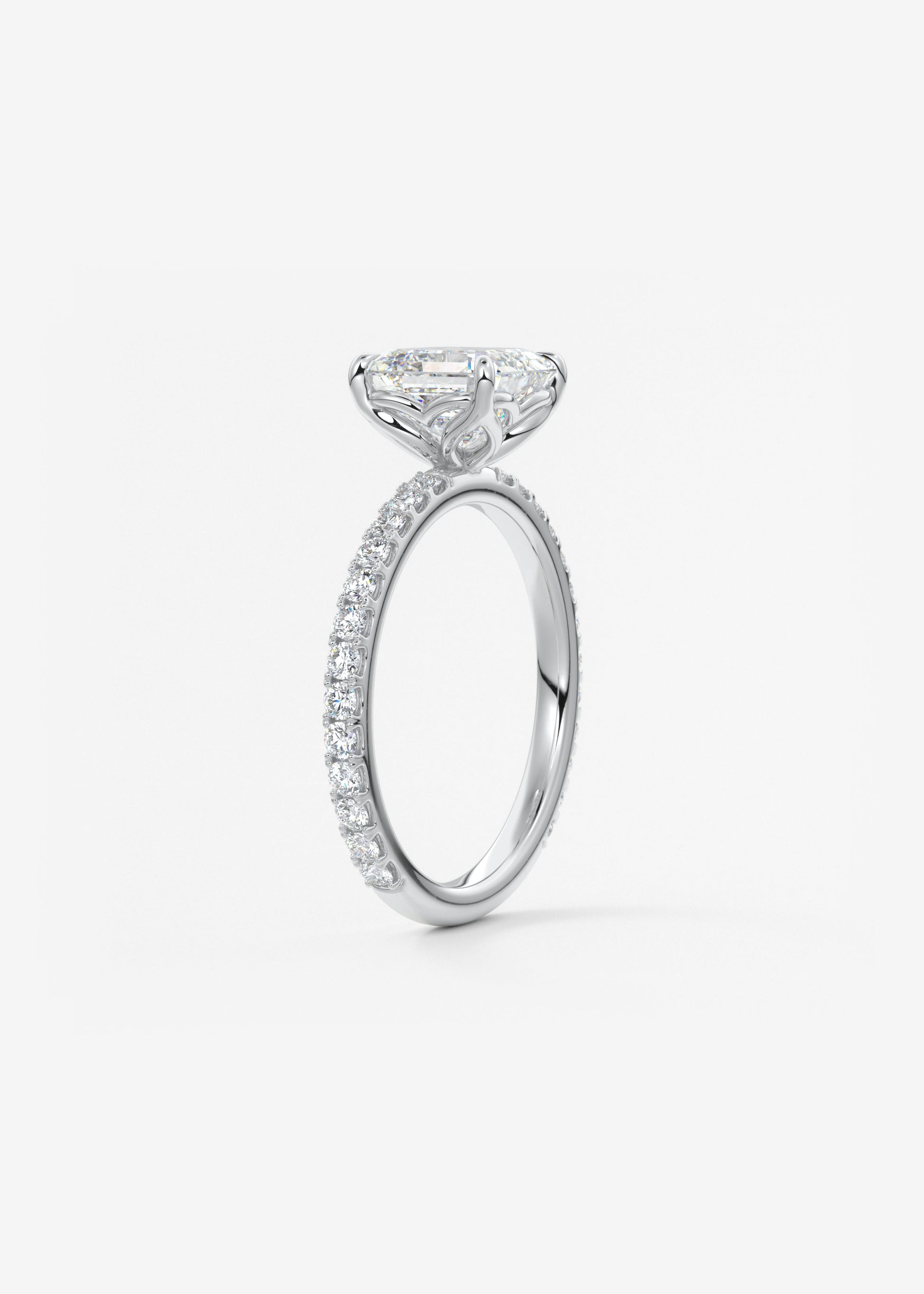 Oval Solitaire With Raised Basket Gallery Lab Grown Diamond Engagement Ring