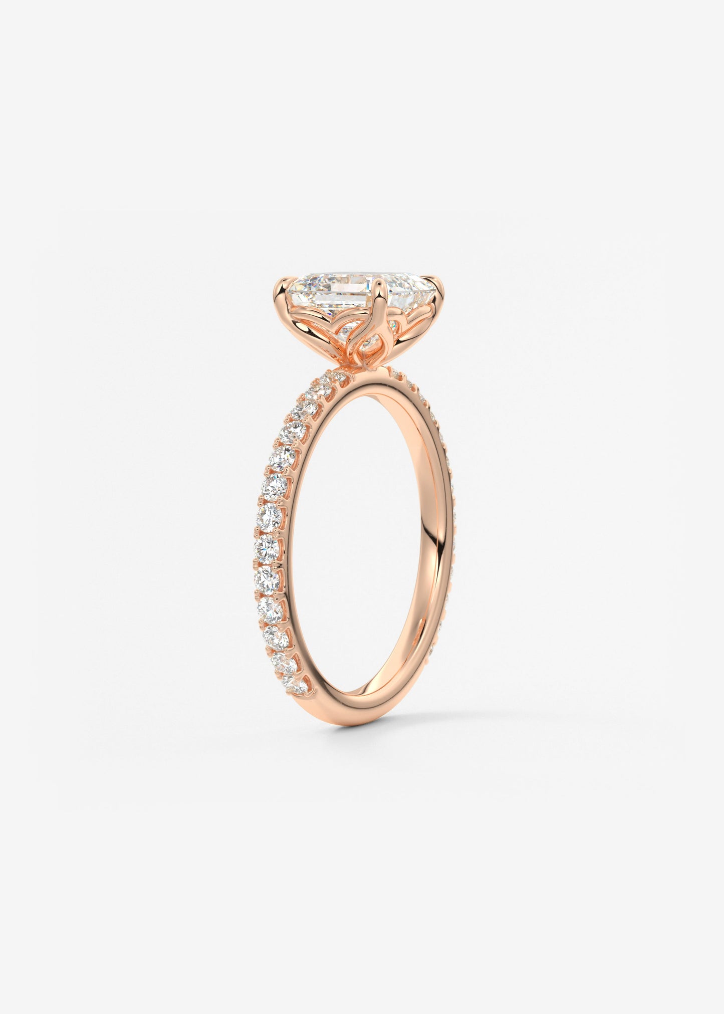 Oval Solitaire With Raised Basket Gallery Lab Grown Diamond Engagement Ring