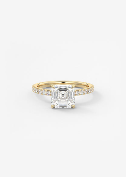 Oval Solitaire With Raised Basket Gallery Lab Grown Diamond Engagement Ring