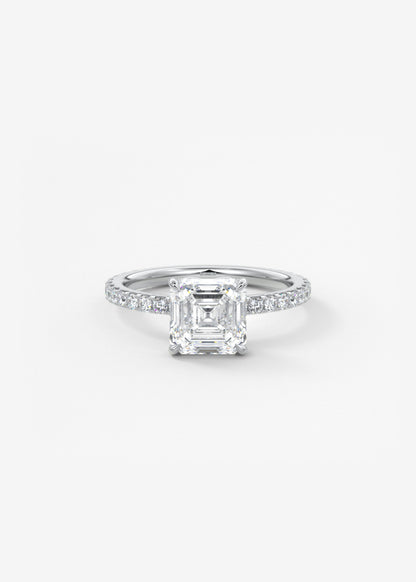 Oval Solitaire With Raised Basket Gallery Lab Grown Diamond Engagement Ring