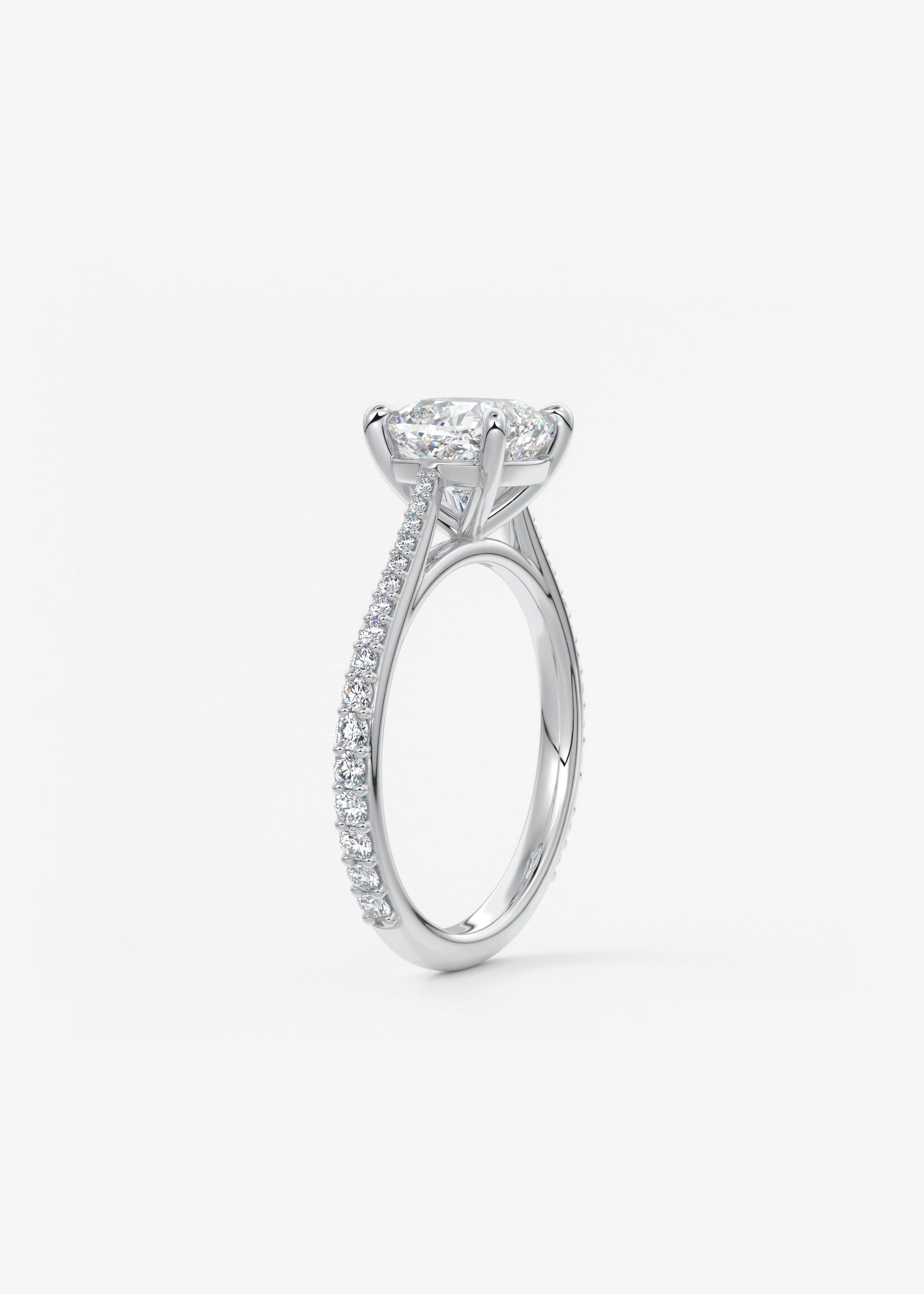 Oval Solitaire With Raised Basket Gallery Lab Grown Diamond Engagement Ring
