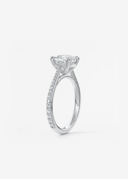 Oval Solitaire With Raised Basket Gallery Lab Grown Diamond Engagement Ring