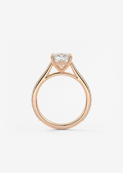 Oval Solitaire With Raised Basket Gallery Lab Grown Diamond Engagement Ring