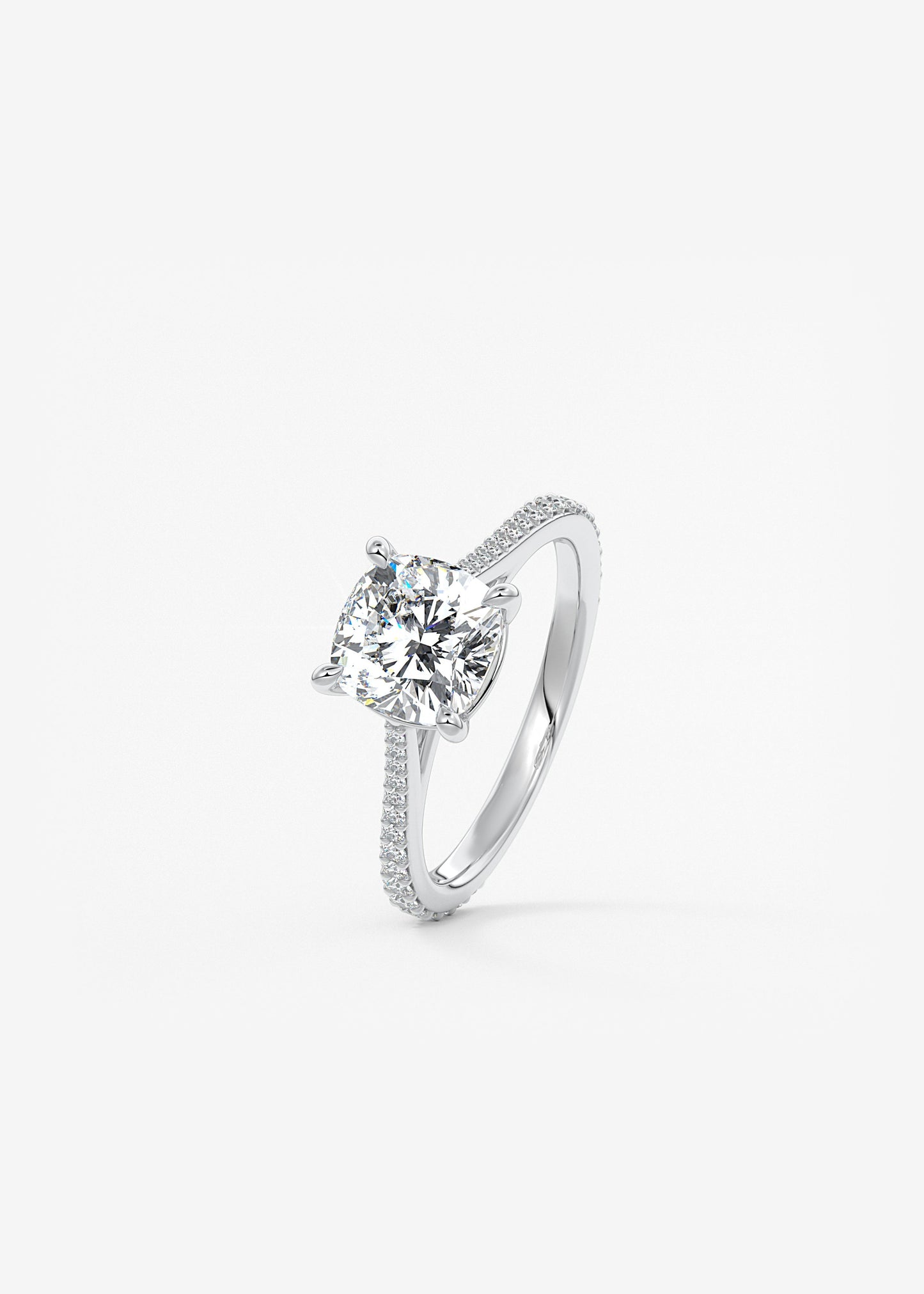 Oval Solitaire With Raised Basket Gallery Lab Grown Diamond Engagement Ring