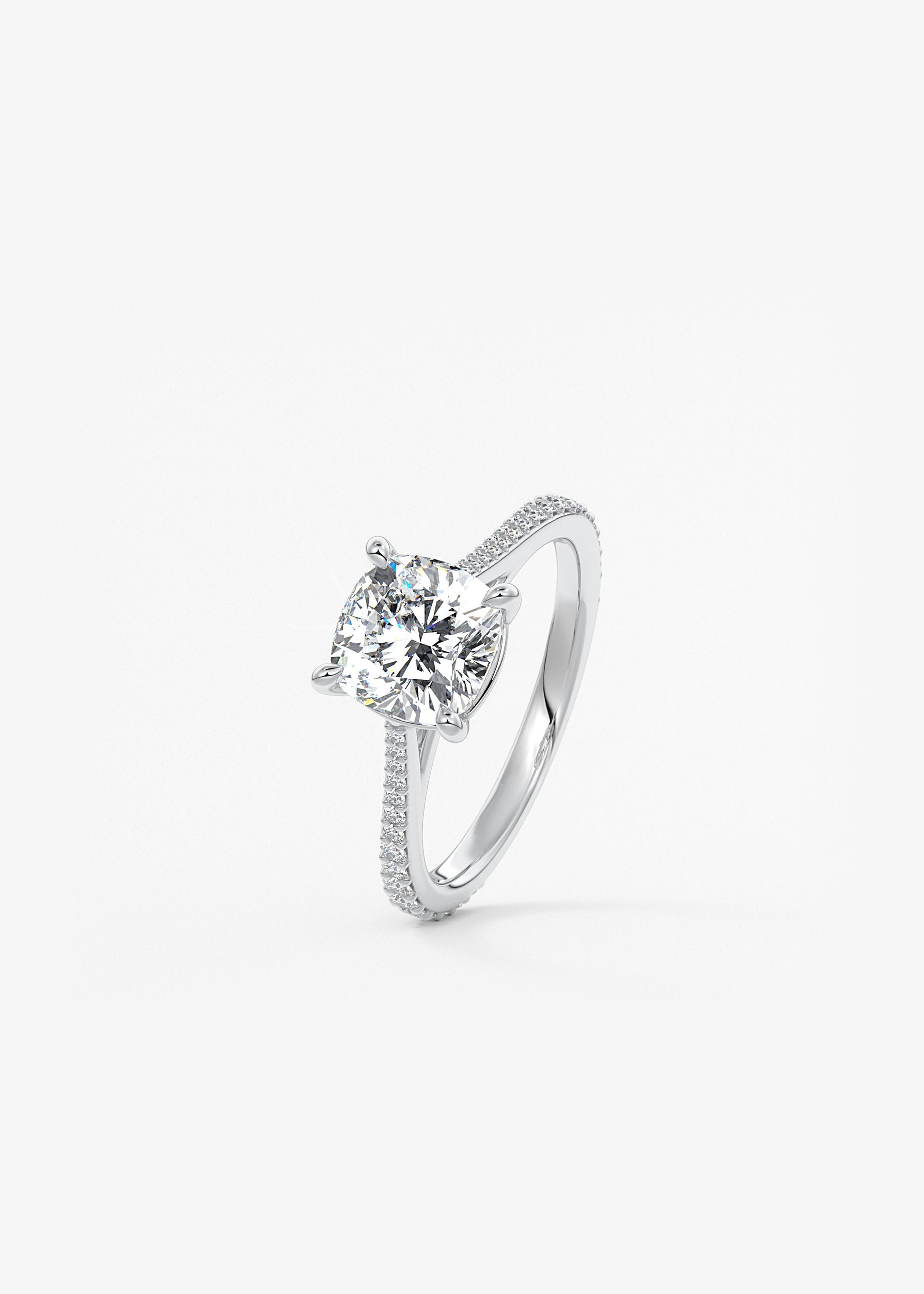 Oval Solitaire With Raised Basket Gallery Lab Grown Diamond Engagement Ring