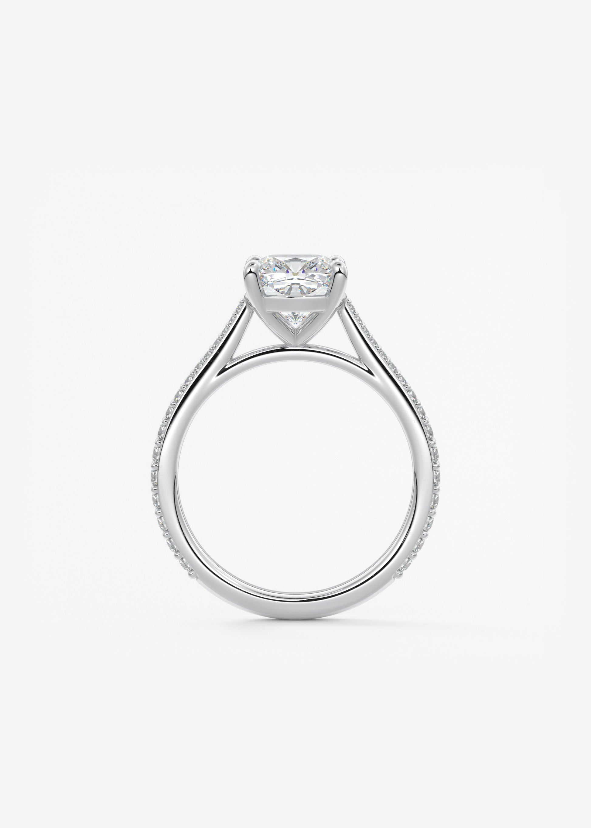 Oval Solitaire With Raised Basket Gallery Lab Grown Diamond Engagement Ring