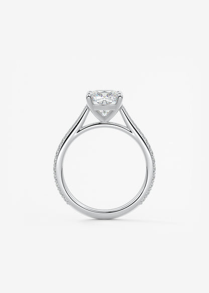 Oval Solitaire With Raised Basket Gallery Lab Grown Diamond Engagement Ring