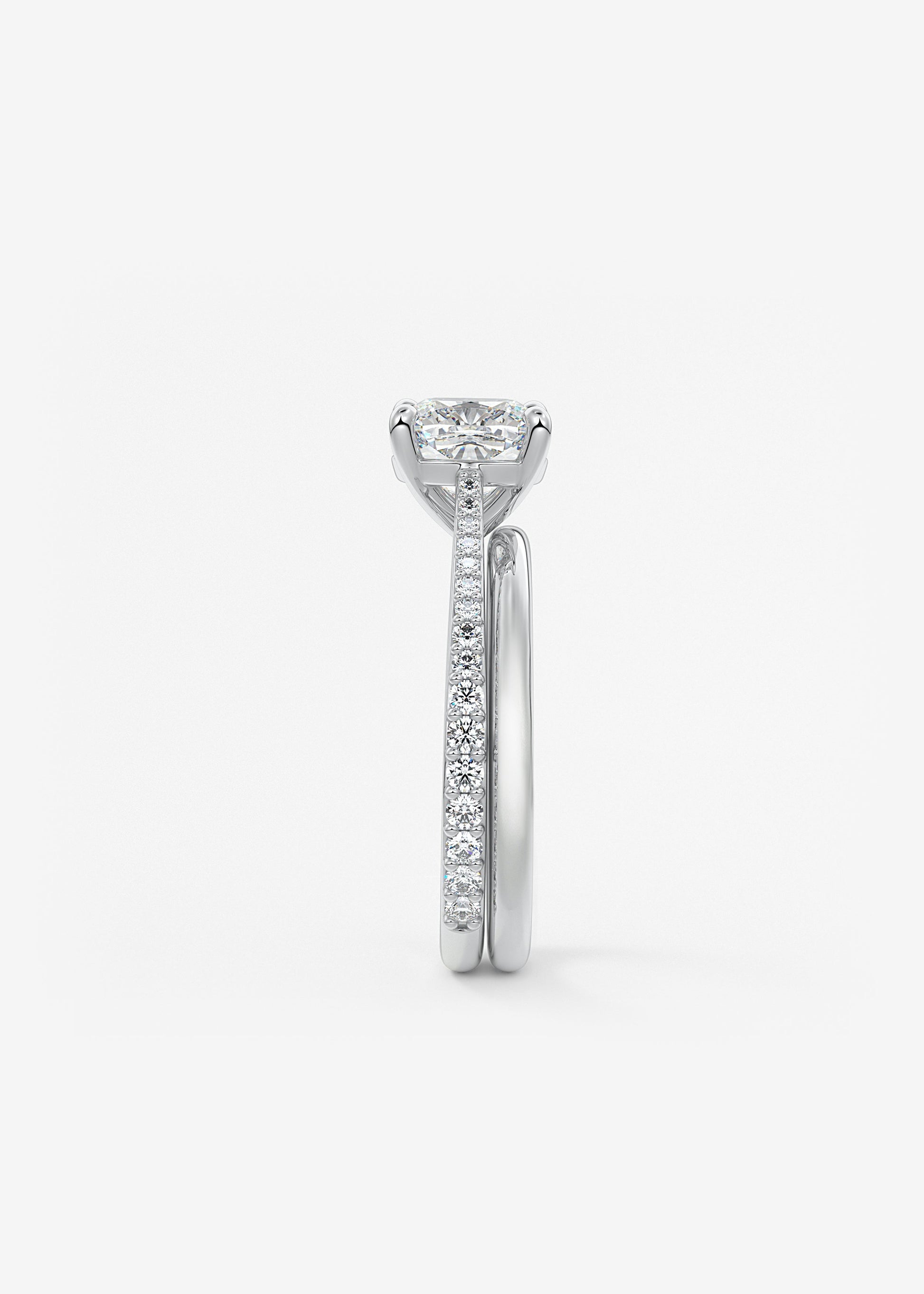 Oval Solitaire With Raised Basket Gallery Lab Grown Diamond Engagement Ring