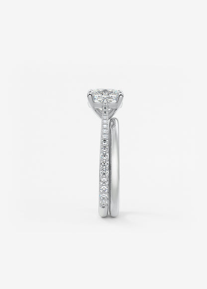 Oval Solitaire With Raised Basket Gallery Lab Grown Diamond Engagement Ring