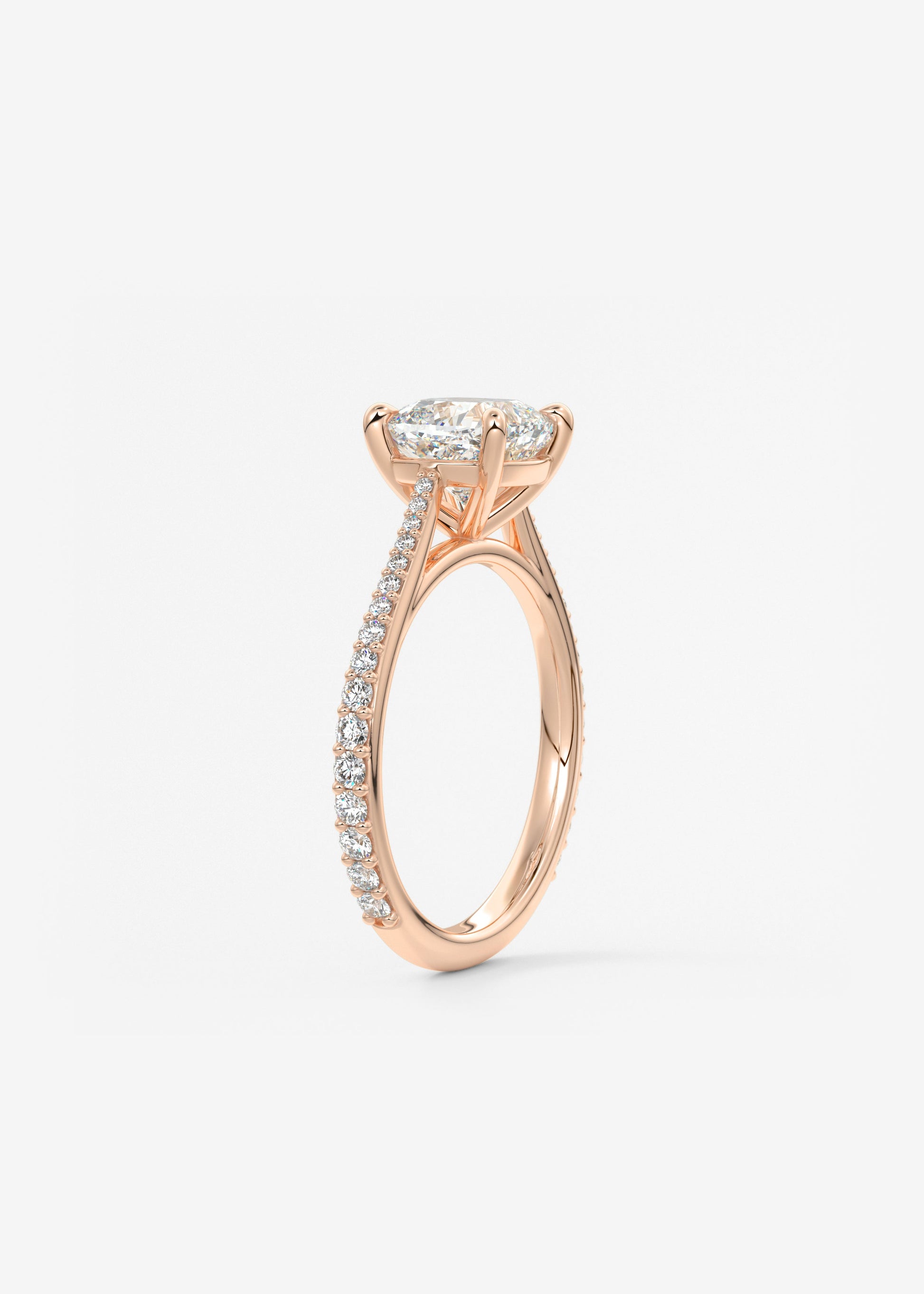 Oval Solitaire With Raised Basket Gallery Lab Grown Diamond Engagement Ring