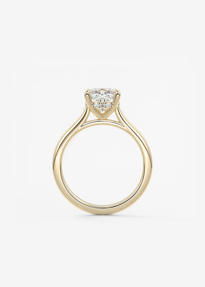 Oval Solitaire With Raised Basket Gallery Lab Grown Diamond Engagement Ring