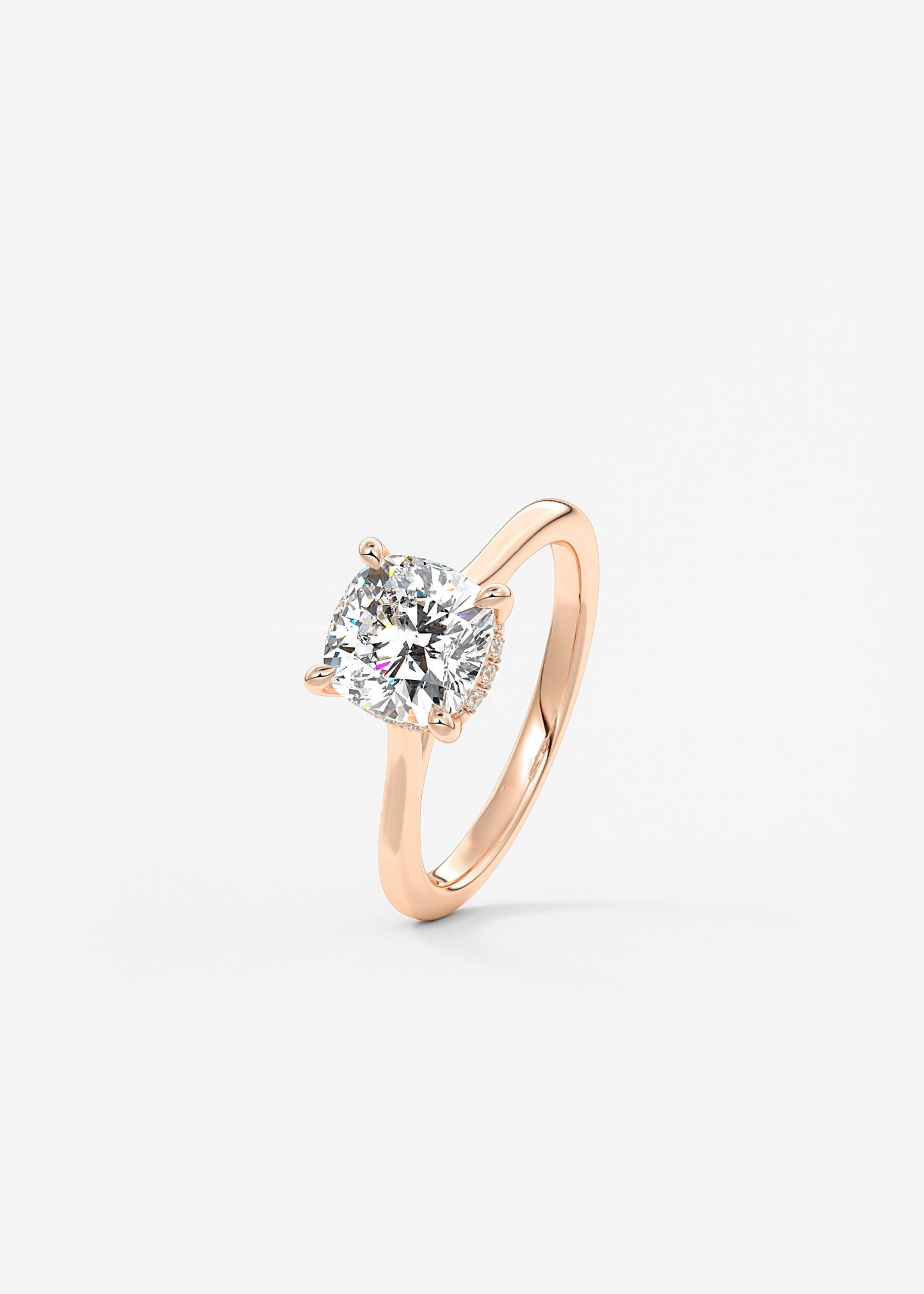 Oval Solitaire With Raised Basket Gallery Lab Grown Diamond Engagement Ring