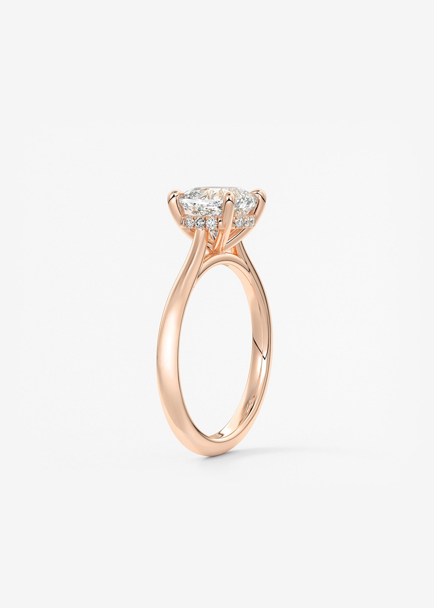 Oval Solitaire With Raised Basket Gallery Lab Grown Diamond Engagement Ring