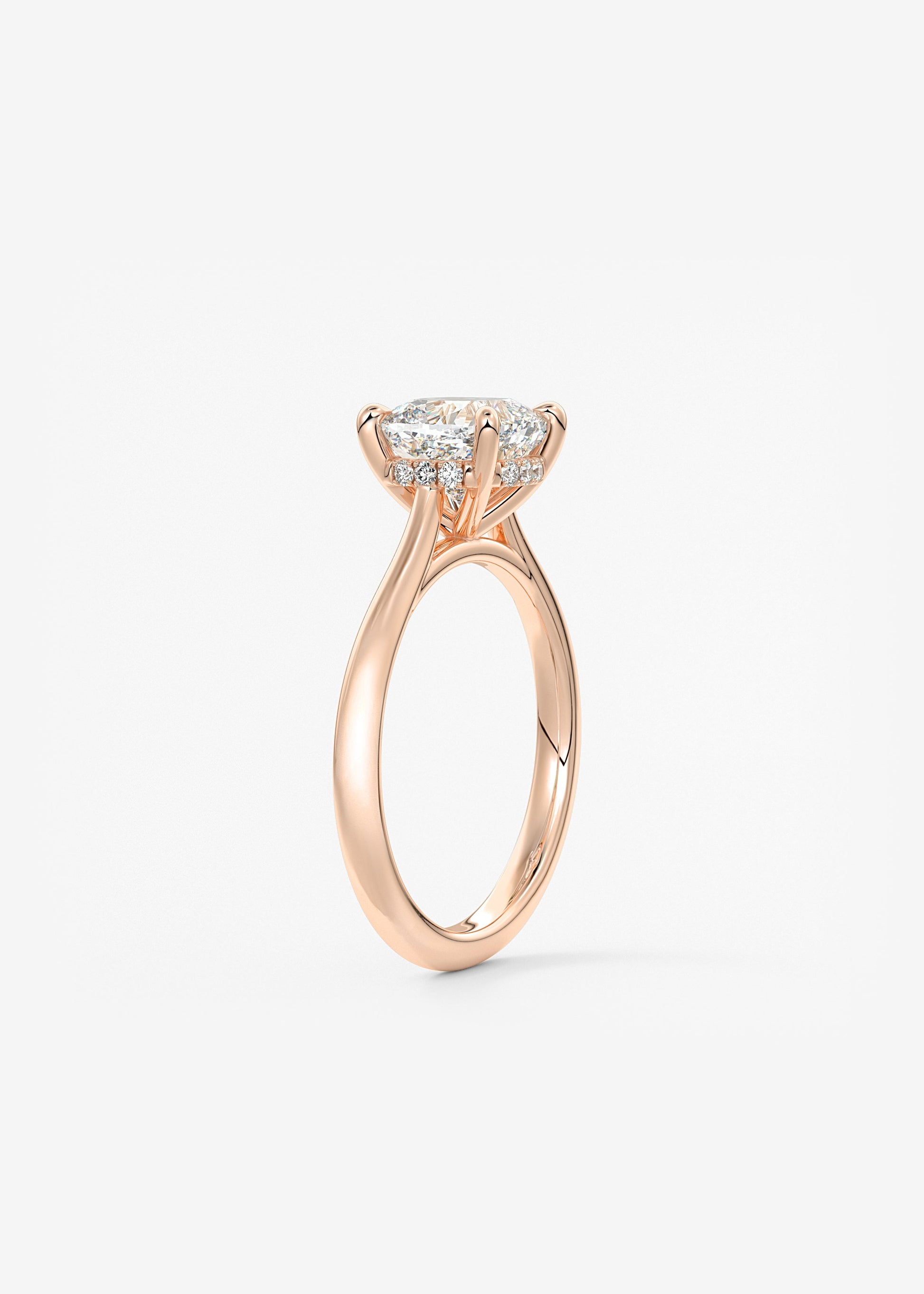 Oval Solitaire With Raised Basket Gallery Lab Grown Diamond Engagement Ring