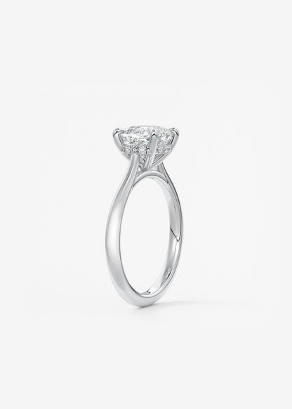 Oval Solitaire With Raised Basket Gallery Lab Grown Diamond Engagement Ring