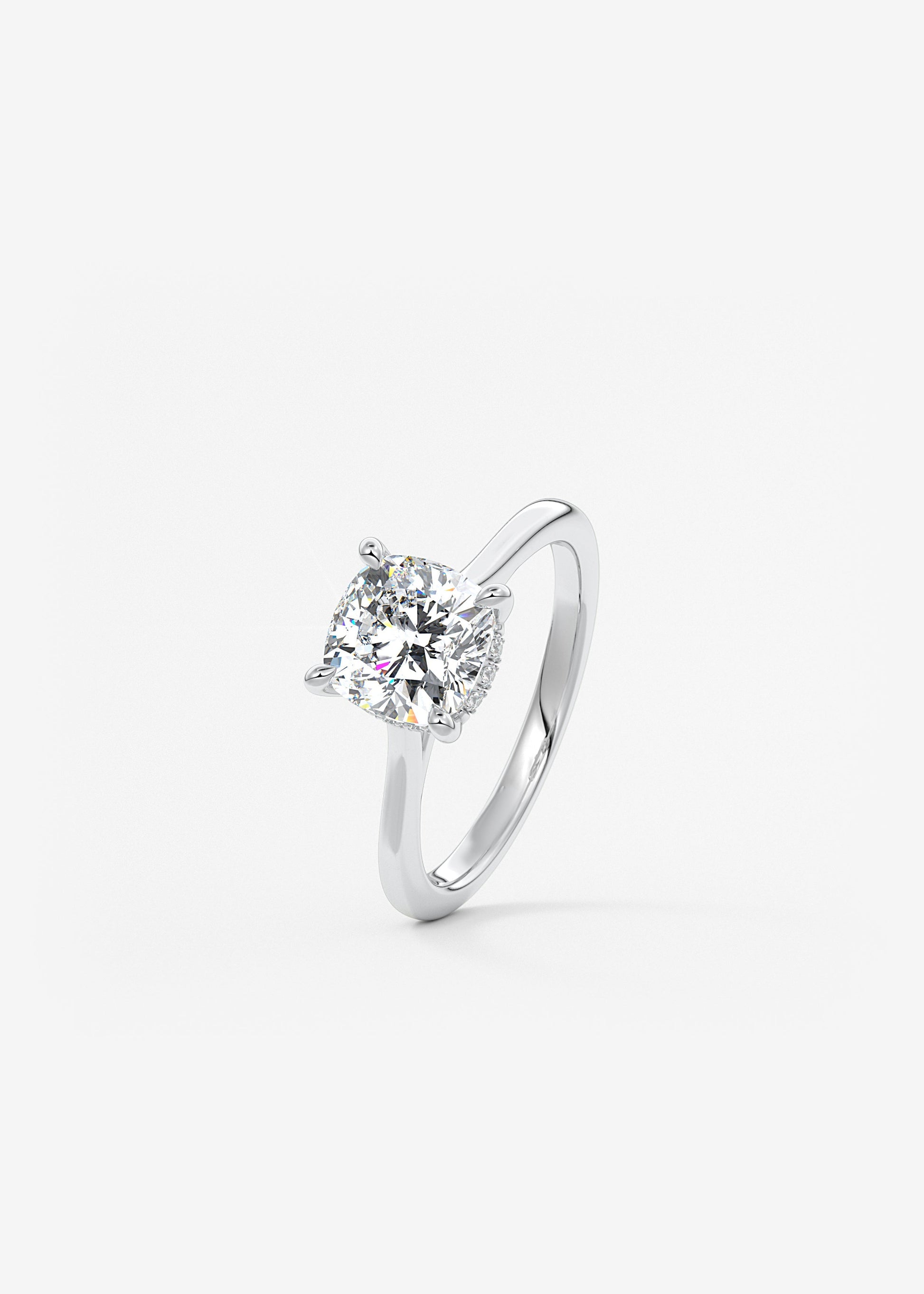 Oval Solitaire With Raised Basket Gallery Lab Grown Diamond Engagement Ring
