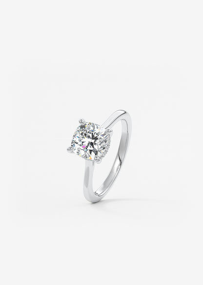 Oval Solitaire With Raised Basket Gallery Lab Grown Diamond Engagement Ring