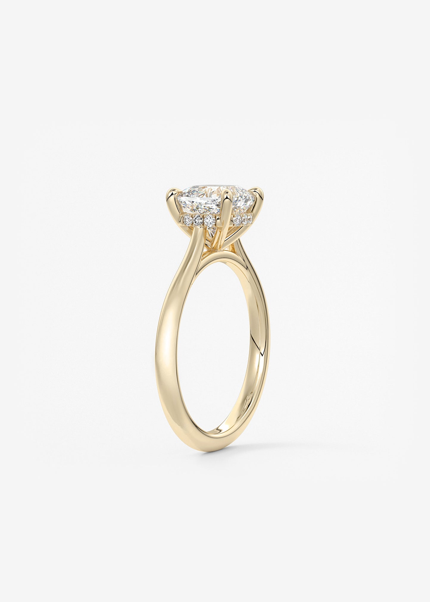 Oval Solitaire With Raised Basket Gallery Lab Grown Diamond Engagement Ring