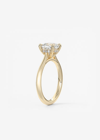 Oval Solitaire With Raised Basket Gallery Lab Grown Diamond Engagement Ring