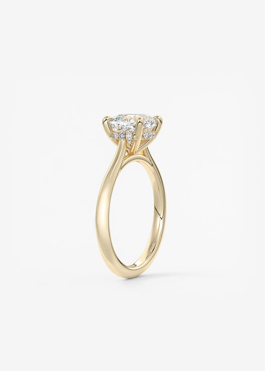 Oval Solitaire With Raised Basket Gallery Lab Grown Diamond Engagement Ring