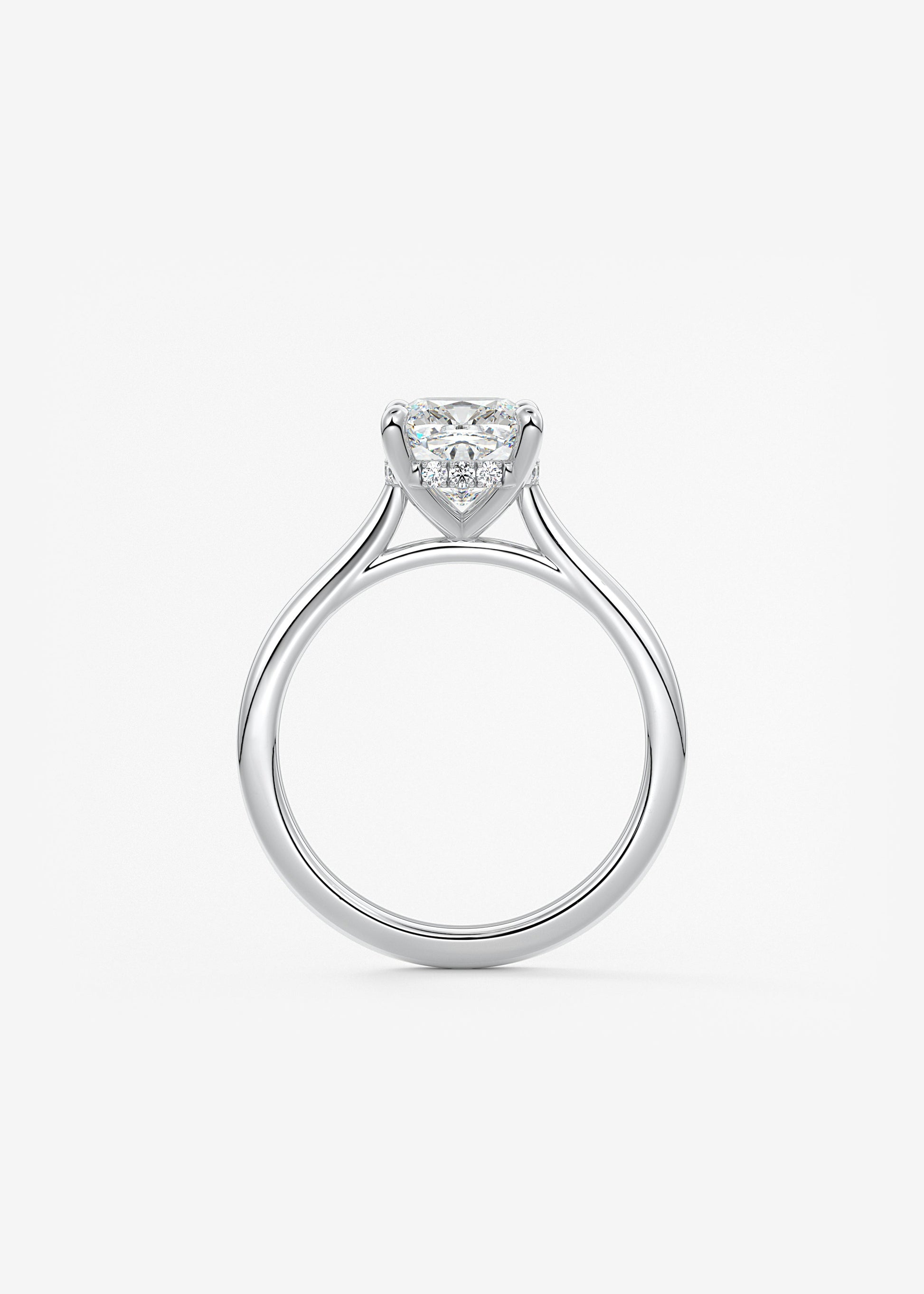 Oval Solitaire With Raised Basket Gallery Lab Grown Diamond Engagement Ring