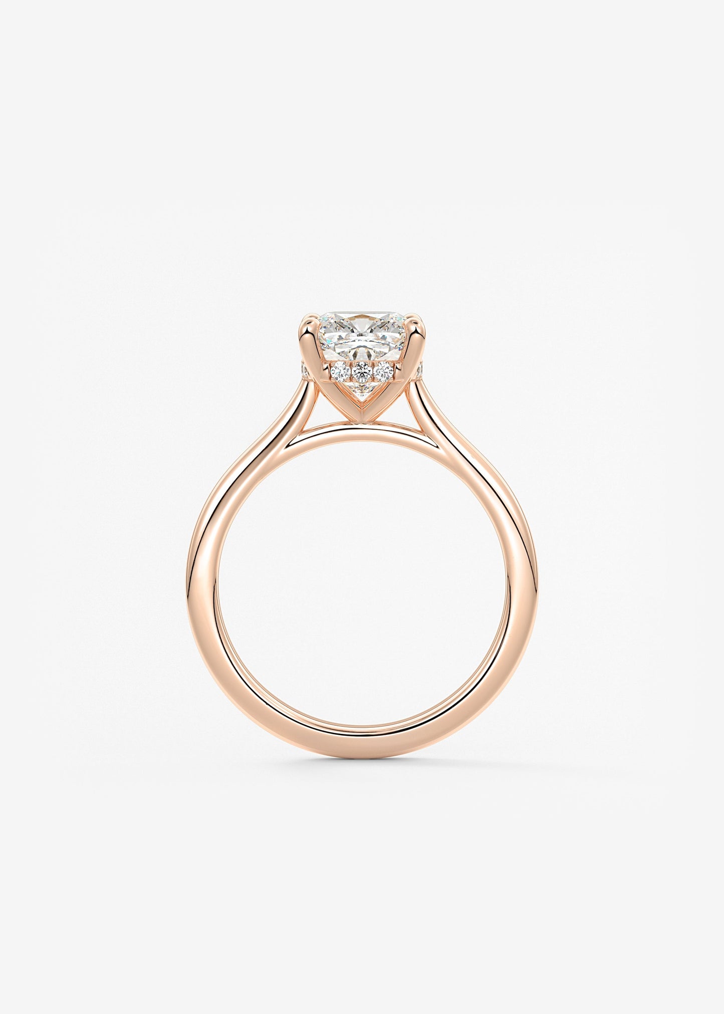 Oval Solitaire With Raised Basket Gallery Lab Grown Diamond Engagement Ring