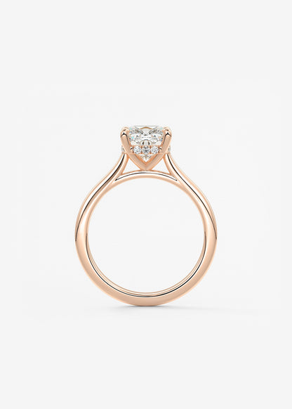 Oval Solitaire With Raised Basket Gallery Lab Grown Diamond Engagement Ring