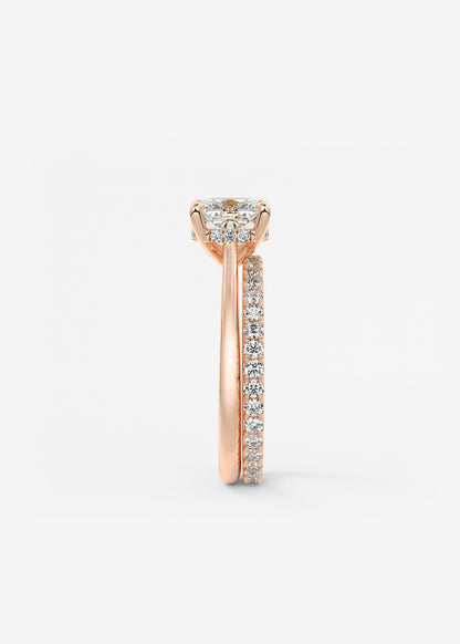 Oval Solitaire With Raised Basket Gallery Lab Grown Diamond Engagement Ring