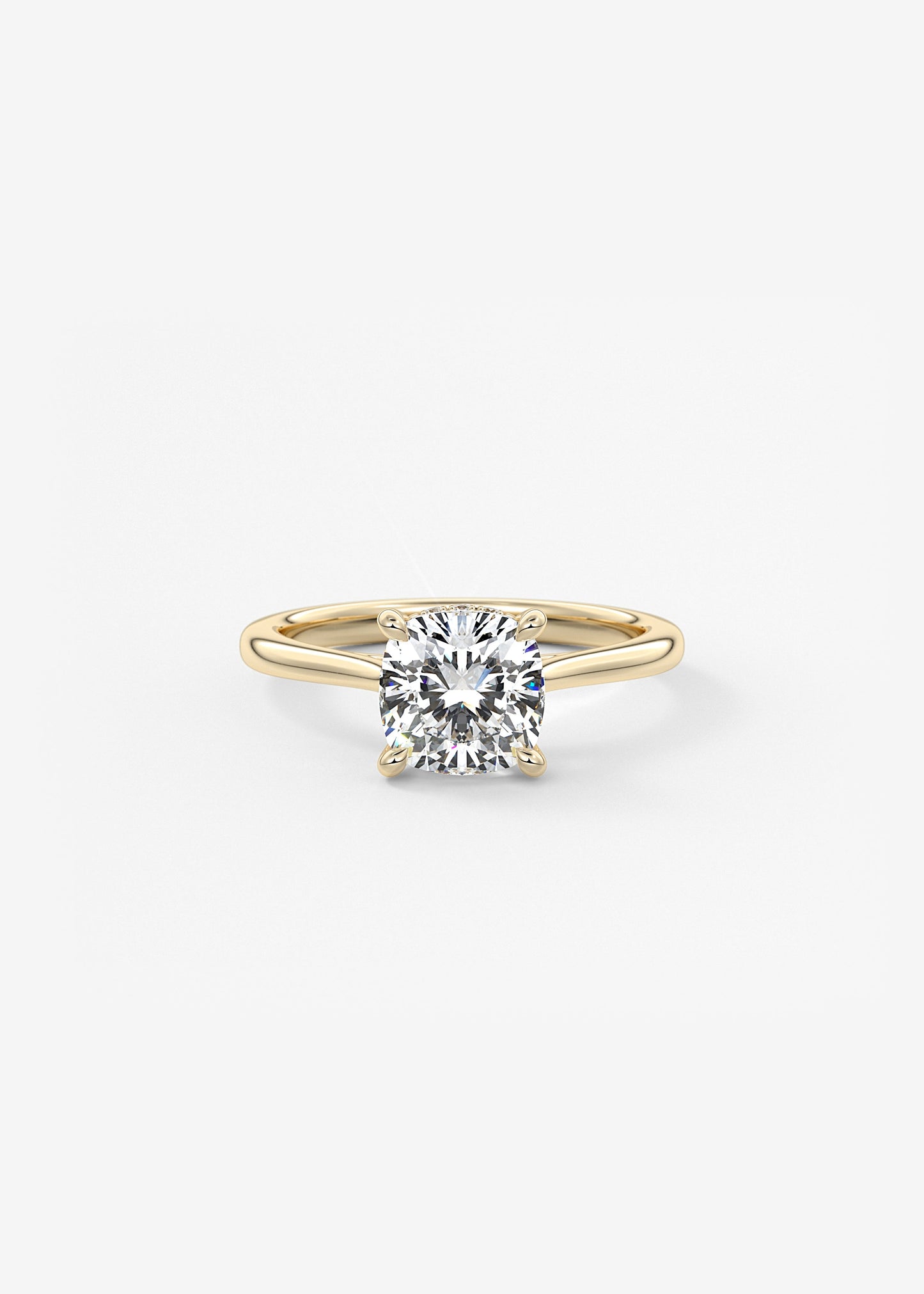 Oval Solitaire With Raised Basket Gallery Lab Grown Diamond Engagement Ring