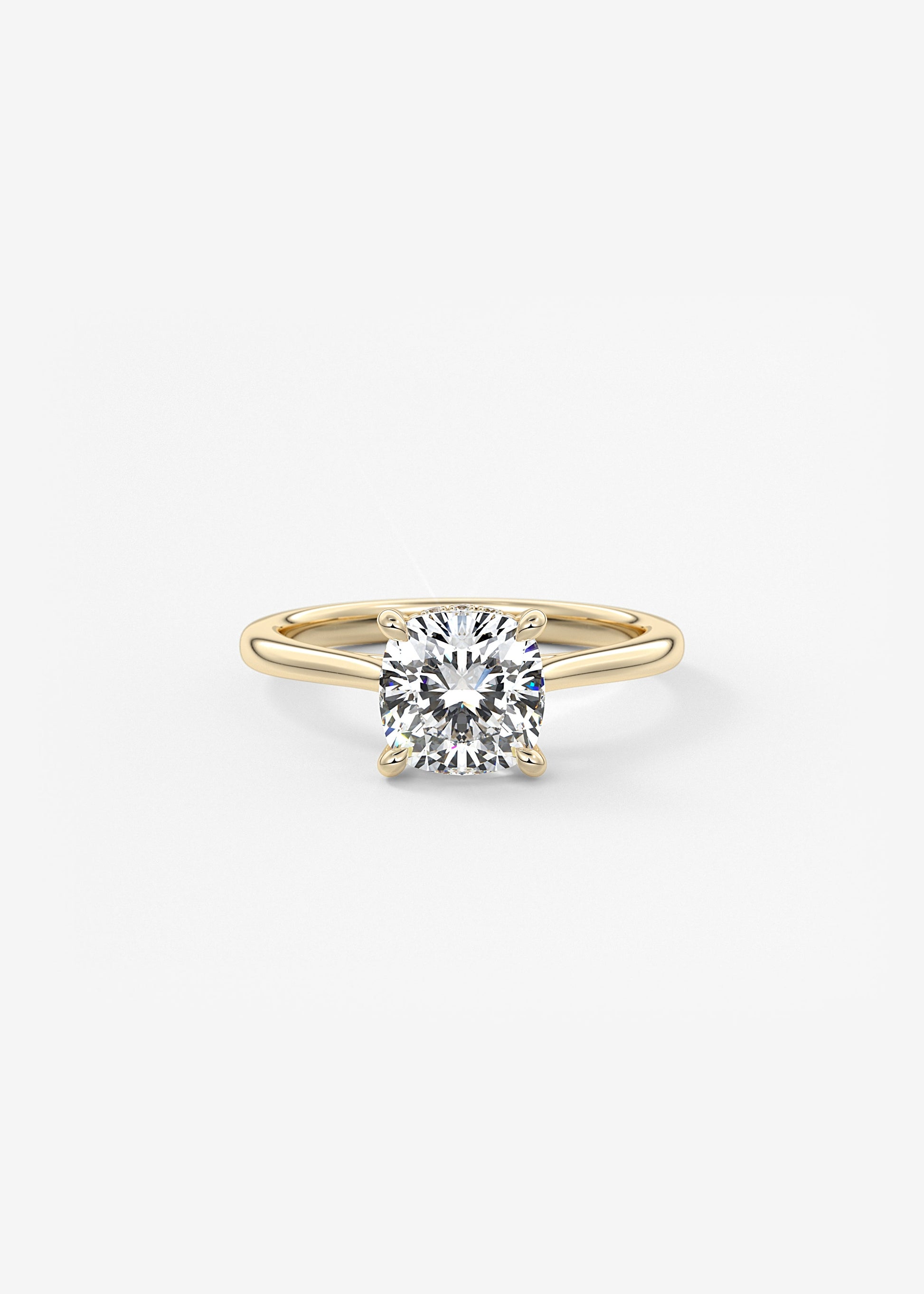 Oval Solitaire With Raised Basket Gallery Lab Grown Diamond Engagement Ring