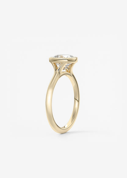 Oval Solitaire With Raised Basket Gallery Lab Grown Diamond Engagement Ring