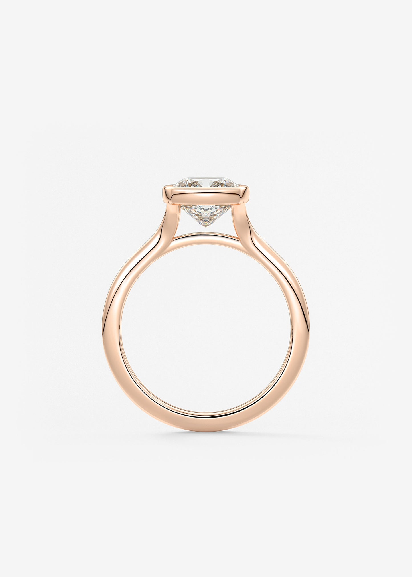 Oval Solitaire With Raised Basket Gallery Lab Grown Diamond Engagement Ring