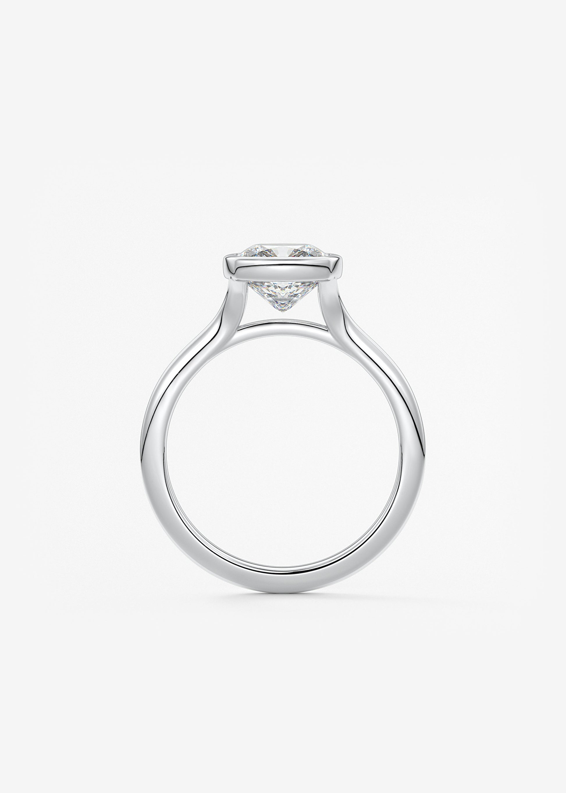Oval Solitaire With Raised Basket Gallery Lab Grown Diamond Engagement Ring
